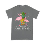 Flamingo Shirt Flamingo Christmas Tree Pineapple Xmas Light Merry Christmas Christmas Pineapple Shirt - Scotstee Shop