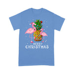 Flamingo Shirt Flamingo Christmas Tree Pineapple Xmas Light Merry Christmas Christmas Pineapple Shirt - Scotstee Shop