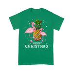Flamingo Shirt Flamingo Christmas Tree Pineapple Xmas Light Merry Christmas Christmas Pineapple Shirt - Scotstee Shop