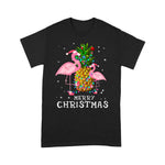 Flamingo Shirt Flamingo Christmas Tree Pineapple Xmas Light Merry Christmas Christmas Pineapple Shirt - Scotstee Shop