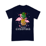 Flamingo Shirt Flamingo Christmas Tree Pineapple Xmas Light Merry Christmas Christmas Pineapple Shirt - Scotstee Shop