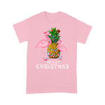 Flamingo Shirt Flamingo Christmas Tree Pineapple Xmas Light Merry Christmas Christmas Pineapple Shirt - Scotstee Shop