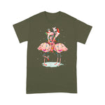 Flamingo Shirt Flamingo Christmas Tree Santa Hat Xmas Light Merry Christmas - Scotstee Shop