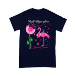 Flamingo Shirt Flamingo Faith Hope Love Breast Cancer Awareness Faith Breast Cancer Shirts Breast Cancer Awareness t shirts - Scotstee Shop