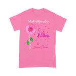 Flamingo Shirt Flamingo Faith Hope Love Breast Cancer Awareness Faith Breast Cancer Shirts Breast Cancer Awareness t shirts - Scotstee Shop