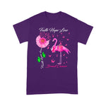 Flamingo Shirt Flamingo Faith Hope Love Breast Cancer Awareness Faith Breast Cancer Shirts Breast Cancer Awareness t shirts - Scotstee Shop