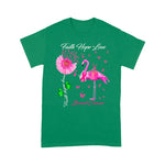 Flamingo Shirt Flamingo Faith Hope Love Breast Cancer Awareness Faith Breast Cancer Shirts Breast Cancer Awareness t shirts - Scotstee Shop