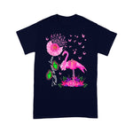 Flamingo Shirt Flamingo Faith Hope Love Pink Pumpkin Ribbon Breast Cancer Faith Breast Cancer Shirts - Scotstee Shop