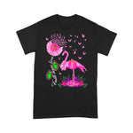 Flamingo Shirt Flamingo Faith Hope Love Pink Pumpkin Ribbon Breast Cancer Faith Breast Cancer Shirts - Scotstee Shop