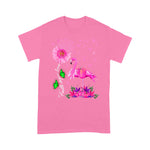 Flamingo Shirt Flamingo Faith Hope Love Pink Pumpkin Ribbon Breast Cancer Faith Breast Cancer Shirts - Scotstee Shop
