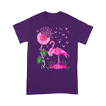 Flamingo Shirt Flamingo Faith Hope Love Pink Pumpkin Ribbon Breast Cancer Faith Breast Cancer Shirts - Scotstee Shop