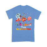 Flamingo Shirt Flamingo Halloween And Merry Christmas Funny Happy Hallothanksmas Flamingo Halloween Shirt - Scotstee Shop