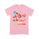 Flamingo Shirt Flamingo Halloween And Merry Christmas Funny Happy Hallothanksmas Flamingo Halloween Shirt - Scotstee Shop