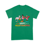 Flamingo Shirt Flamingo Halloween And Merry Christmas Happy Hallothanksmas Flamingo Halloween Shirt Flamingo Christmas Shirt - Scotstee Shop