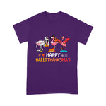 Flamingo Shirt Flamingo Halloween And Merry Christmas Happy Hallothanksmas Flamingo Halloween Shirt Flamingo Christmas Shirt - Scotstee Shop