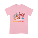 Flamingo Shirt Flamingo Halloween And Merry Christmas Happy Hallothanksmas Flamingo Halloween Shirt Flamingo Christmas Shirt - Scotstee Shop