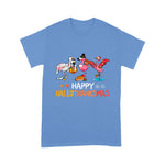 Flamingo Shirt Flamingo Halloween And Merry Christmas Happy Hallothanksmas Flamingo Halloween Shirt Flamingo Christmas Shirt - Scotstee Shop