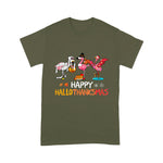 Flamingo Shirt Flamingo Halloween And Merry Christmas Happy Hallothanksmas Flamingo Halloween Shirt Flamingo Christmas Shirt - Scotstee Shop