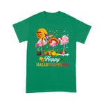 Flamingo Shirt Flamingo Halloween & Merry Christmas Happy Hallothanksmas Flamingo Halloween Shirt Flamingo Christmas Shirt - Scotstee Shop
