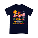 Flamingo Shirt Flamingo Halloween & Merry Christmas Happy Hallothanksmas Flamingo Halloween Shirt Flamingo Christmas Shirt - Scotstee Shop