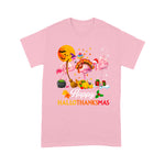 Flamingo Shirt Flamingo Halloween & Merry Christmas Happy Hallothanksmas Flamingo Halloween Shirt Flamingo Christmas Shirt - Scotstee Shop