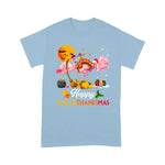 Flamingo Shirt Flamingo Halloween & Merry Christmas Happy Hallothanksmas Flamingo Halloween Shirt Flamingo Christmas Shirt - Scotstee Shop