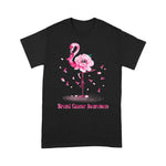 Flamingo Shirt Funny Flamingo Hope Flower Lover Breast Cancer Awareness t shirts - Scotstee Shop