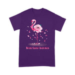 Flamingo Shirt Funny Flamingo Hope Flower Lover Breast Cancer Awareness t shirts - Scotstee Shop