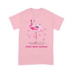 Flamingo Shirt Funny Flamingo Hope Flower Lover Breast Cancer Awareness t shirts - Scotstee Shop