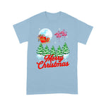 Flamingo Shirt Funny Flamingo Santa Merry Christmas Gift Xmas - Scotstee Shop