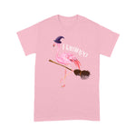 Flamingo Shirt Halloween Flamingo Witch Scary Party Funny Broom - Scotstee Shop