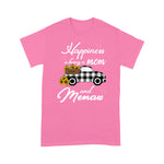 Flamingo Shirt Happiness Is Being A Mom And Memaw Sunflower Grandma - Scotstee Shop