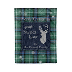 Fleece Blanket - Personalized Fleece Blankets Tartan Blanket Christmas Holiday Tartan Clan MacDonald Of The Isles Hunting Ancient Plaid Blanket - Scotstee Shop