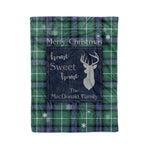 Fleece Blanket - Personalized Fleece Blankets Tartan Blanket Christmas Holiday Tartan Clan MacDonald Of The Isles Hunting Ancient Plaid Blanket - Scotstee Shop