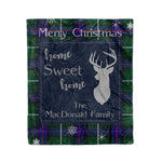Fleece Blanket - Personalized Fleece Blankets Tartan Blanket Christmas Holiday Tartan Clan MacDonald Of The Isles Hunting Modern Plaid Blanket - Scotstee Shop