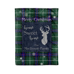 Fleece Blanket - Personalized Fleece Blankets Tartan Blanket Christmas Holiday Tartan Clan MacDonald Of The Isles Hunting Modern Plaid Blanket - Scotstee Shop