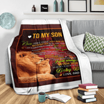 Fleece Blanket Personalized Letter To My Son From Dad Blanket Fathers Day Blanket - Scotstee Shop