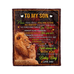 Fleece Blanket Personalized Letter To My Son From Dad Blanket Fathers Day Blanket - Scotstee Shop