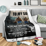 Fleece Blanket Personalized Letter To My Son From Dad Love Hunting Blanket Fathers Day Blanket - Scotstee Shop