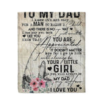 Fleece Blanket You Will Always My Dad My Hero To My Dad Fathers Day Blanket - Scotstee Shop