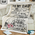 Fleece Blanket You Will Always My Dad My Hero To My Dad Fathers Day Blanket - Scotstee Shop