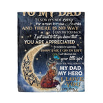 Fleece Blanket You Will Always My Dad My Hero To My Dad Fathers Day Blanket - Scotstee Shop