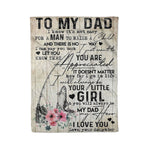 Fleece Blanket You Will Always My Dad My Hero To My Dad Fathers Day Blanket - Scotstee Shop