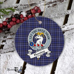 Fleming Scottish Clan Badge Plaid Ornament Gift. Christmas Tree Ornament Fleming Clan Tartan Ornament Great Christmas Ornaments Gift - Scotstee Shop