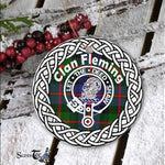 Fleming Scottish Clan Tartan Badge Crest Plaid Ornament Gift. Christmas Tree Ornament Tartan Ornament Great Christmas Ornaments Gift - Scotstee Shop
