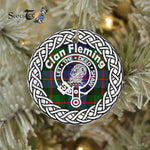 Fleming Scottish Clan Tartan Badge Crest Plaid Ornament Gift. Christmas Tree Ornament Tartan Ornament Great Christmas Ornaments Gift - Scotstee Shop