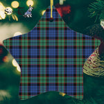 Fletcher Ancient Tartan Ornament Star Ornament, Christmas Star Decorations, ceramic ornament, Plaid Star Ceramic Ornament, Christmas Ornament Decorations Gift