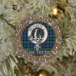 Fletcher Celtic Circle Plaid Ornament Gift. Christmas Tree Ornament Tartan Ornament Great Christmas Ornaments Gift - Scotstee Shop