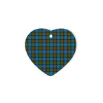 Fletcher Of Dunan Tartan Heart Ornaments, Christmas Tree Ornament, Plaid Christmas Ornaments, Ceramic Heart Christmas Tree Decoration, Christmas Ornament, Plaid Ornament, Tartan Ornament, Buffalo Plaid Ornament
