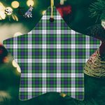 Forbes Dress Tartan Ornament Star Ornament, Christmas Star Decorations, ceramic ornament, Plaid Star Ceramic Ornament, Christmas Ornament Decorations Gift